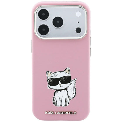 Husa MagSafe pentru Apple iPhone 18 Pro / 17 Pro, Karl Lagerfeld, Choupette Sketch, Roz
