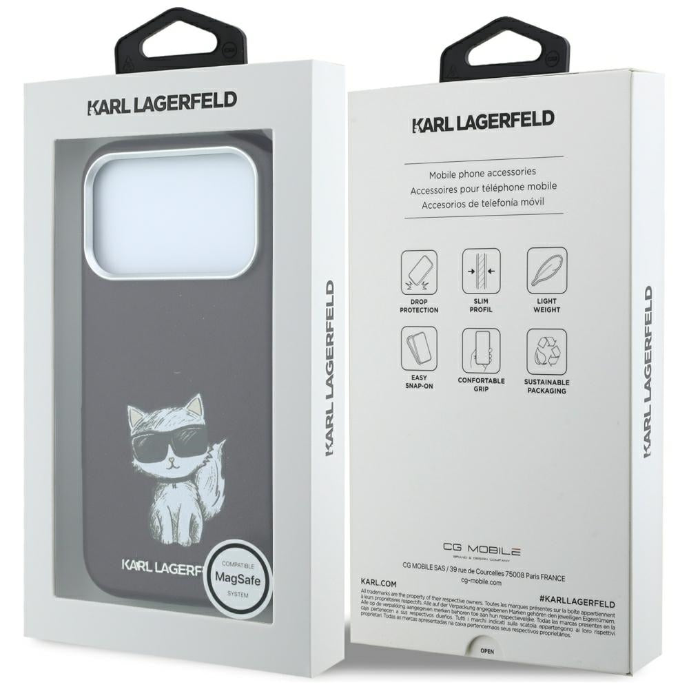 Husa MagSafe pentru Apple iPhone 18 Pro / 17 Pro, Karl Lagerfeld, Choupette Sketch, Visinie