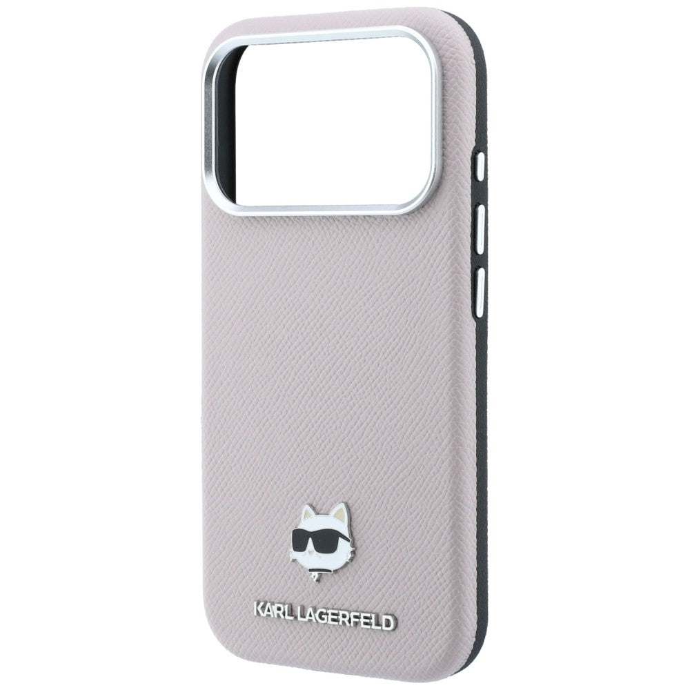Husa MagSafe pentru Apple iPhone 18 Pro / 17 Pro, Karl Lagerfeld, Grained Choupette Head, Roz