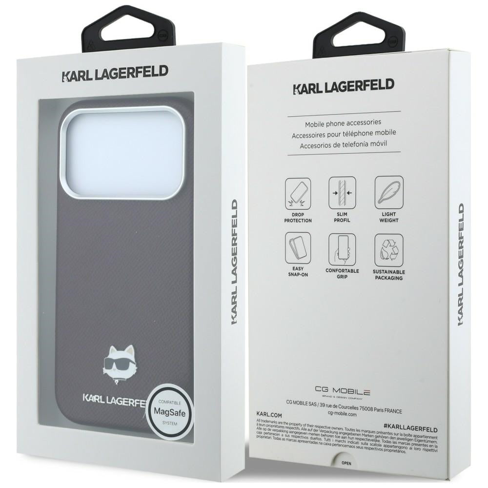 Husa MagSafe pentru Apple iPhone 18 Pro / 17 Pro, Karl Lagerfeld, Grained Choupette Head, Visinie