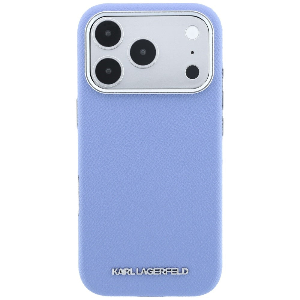 Husa MagSafe pentru Apple iPhone 18 Pro / 17 Pro, Karl Lagerfeld, Grained Elongated Logo, Albastra