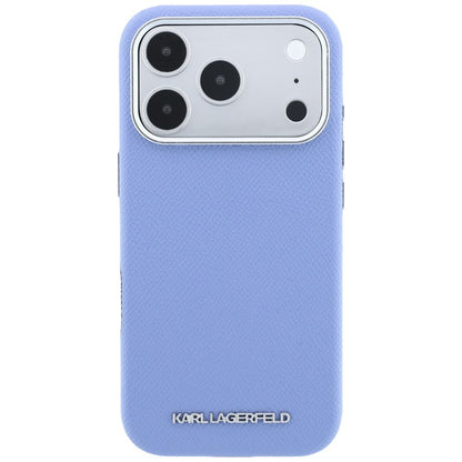 Husa MagSafe pentru Apple iPhone 18 Pro / 17 Pro, Karl Lagerfeld, Grained Elongated Logo, Albastra