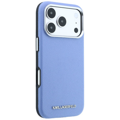 Husa MagSafe pentru Apple iPhone 18 Pro / 17 Pro, Karl Lagerfeld, Grained Elongated Logo, Albastra