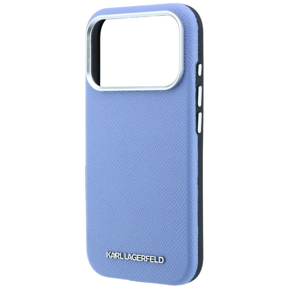 Husa MagSafe pentru Apple iPhone 18 Pro / 17 Pro, Karl Lagerfeld, Grained Elongated Logo, Albastra
