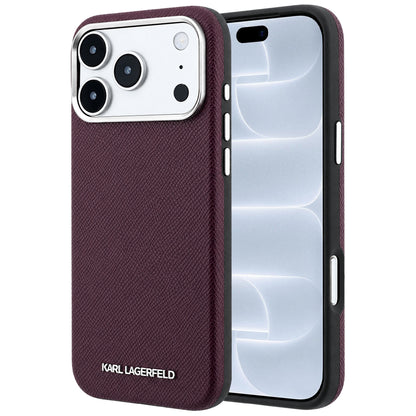 Husa MagSafe pentru Apple iPhone 18 Pro / 17 Pro, Karl Lagerfeld, Grained Elongated Logo, Visinie