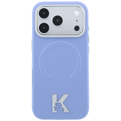 Husa MagSafe pentru Apple iPhone 18 Pro / 17 Pro, Karl Lagerfeld, Grained Embossed Ring , Bleu