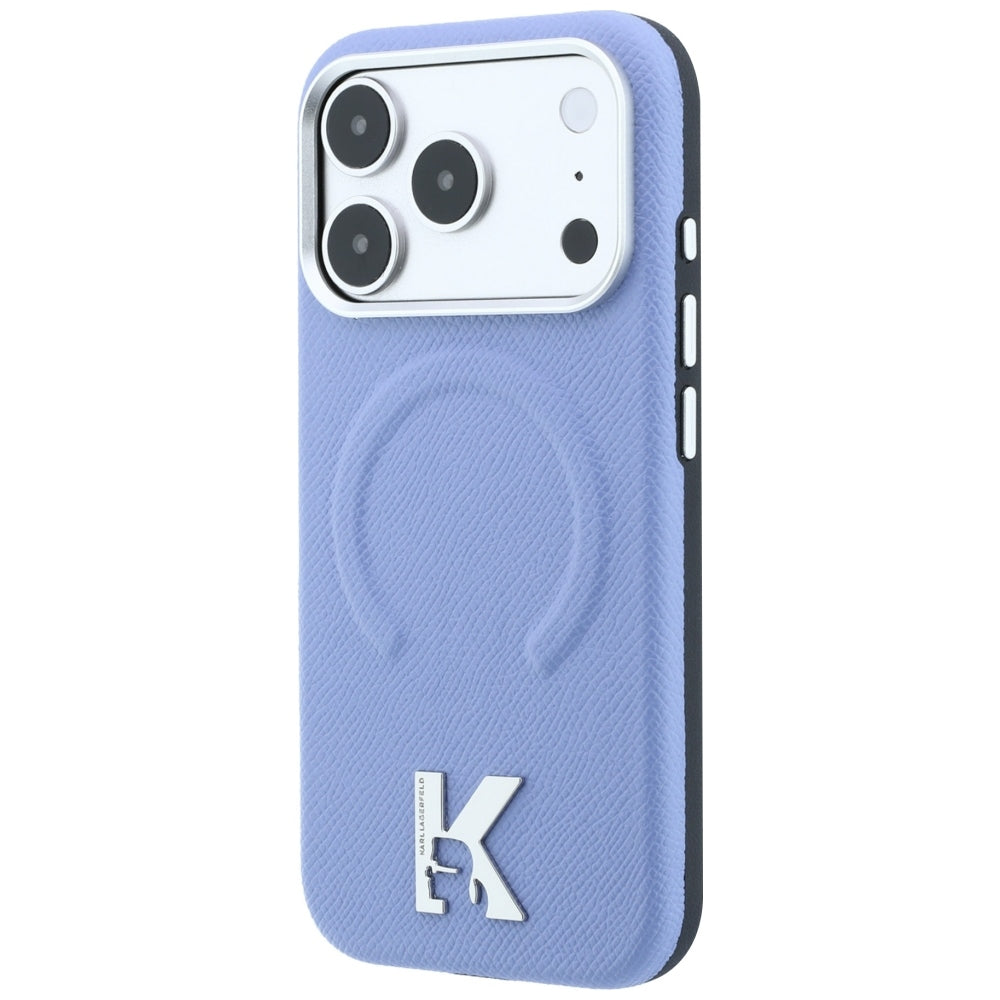 Husa MagSafe pentru Apple iPhone 18 Pro / 17 Pro, Karl Lagerfeld, Grained Embossed Ring , Bleu