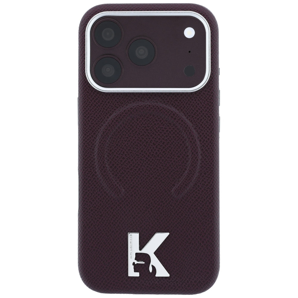 Husa MagSafe pentru Apple iPhone 18 Pro / 17 Pro, Karl Lagerfeld, Grained Embossed Ring , Visinie