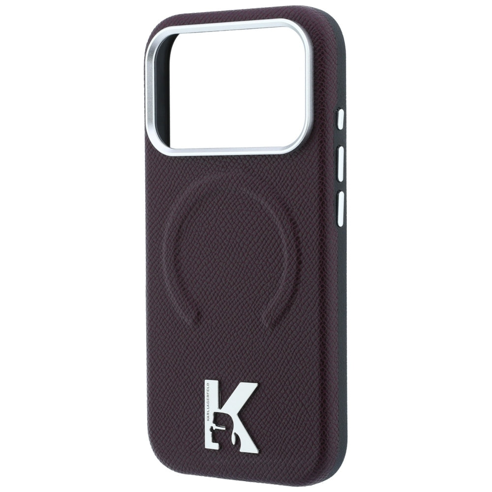 Husa MagSafe pentru Apple iPhone 18 Pro / 17 Pro, Karl Lagerfeld, Grained Embossed Ring , Visinie