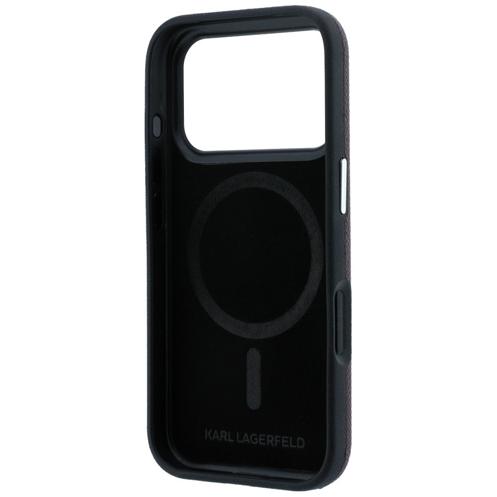 Husa MagSafe pentru Apple iPhone 18 Pro / 17 Pro, Karl Lagerfeld, Grained KC Heads, Visinie
