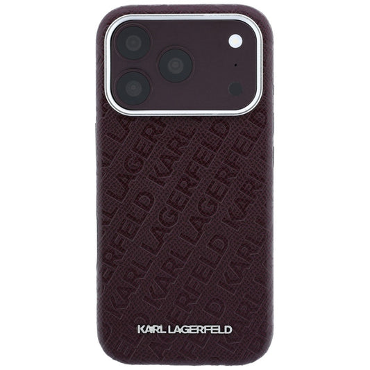 Husa MagSafe pentru Apple iPhone 18 Pro / 17 Pro, Karl Lagerfeld, Grained Metal Logo, Visinie