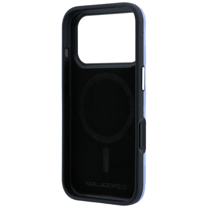 Husa MagSafe pentru Apple iPhone 18 Pro / 17 Pro, Karl Lagerfeld, Grained Mono Resin Logo, Bleu
