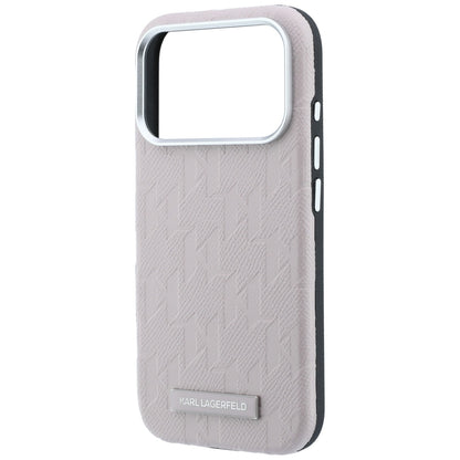 Husa MagSafe pentru Apple iPhone 18 Pro / 17 Pro, Karl Lagerfeld, Grained Mono Resin Logo, Roz