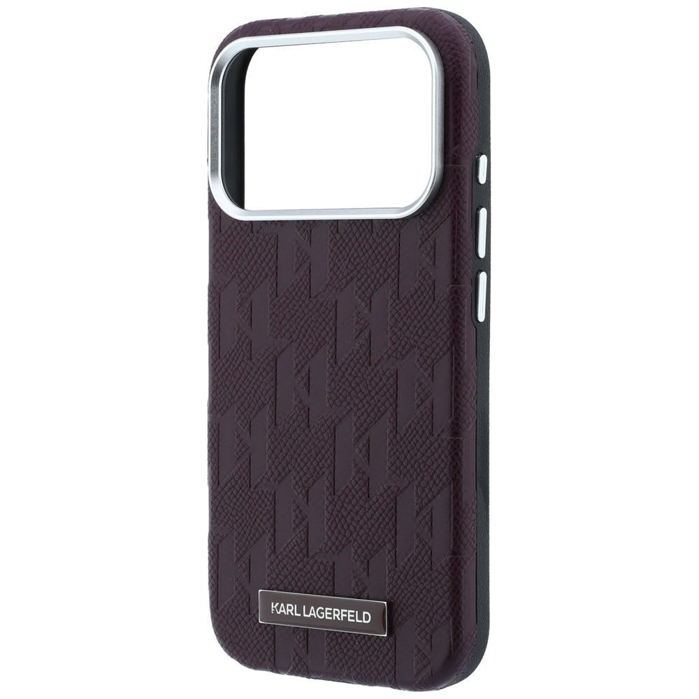 Husa MagSafe pentru Apple iPhone 18 Pro / 17 Pro, Karl Lagerfeld, Grained Mono Resin Logo, Visinie