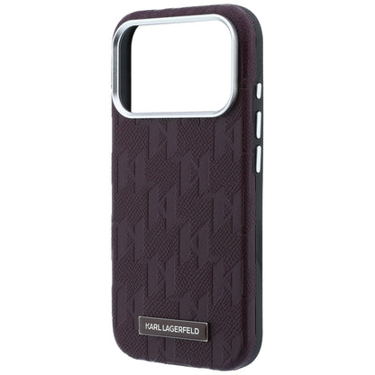 Husa MagSafe pentru Apple iPhone 18 Pro / 17 Pro, Karl Lagerfeld, Grained Mono Resin Logo, Visinie
