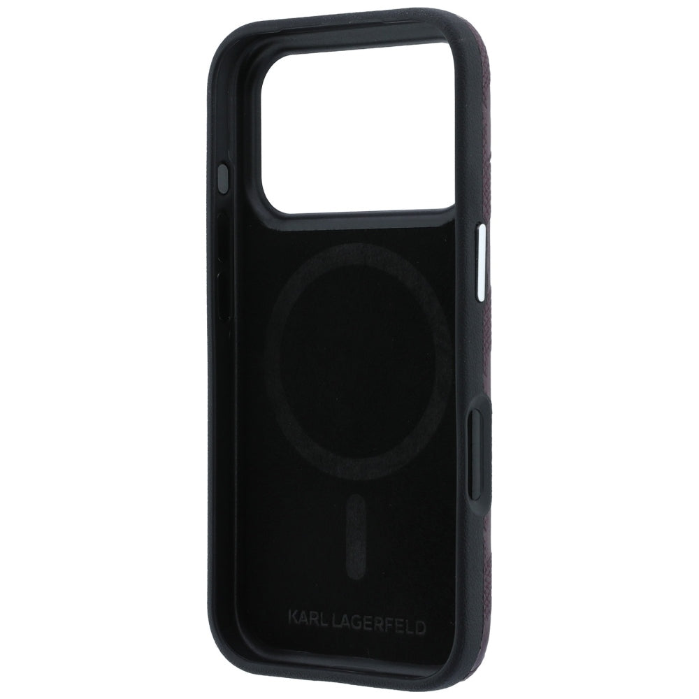 Husa MagSafe pentru Apple iPhone 18 Pro / 17 Pro, Karl Lagerfeld, Grained Mono Resin Logo, Visinie