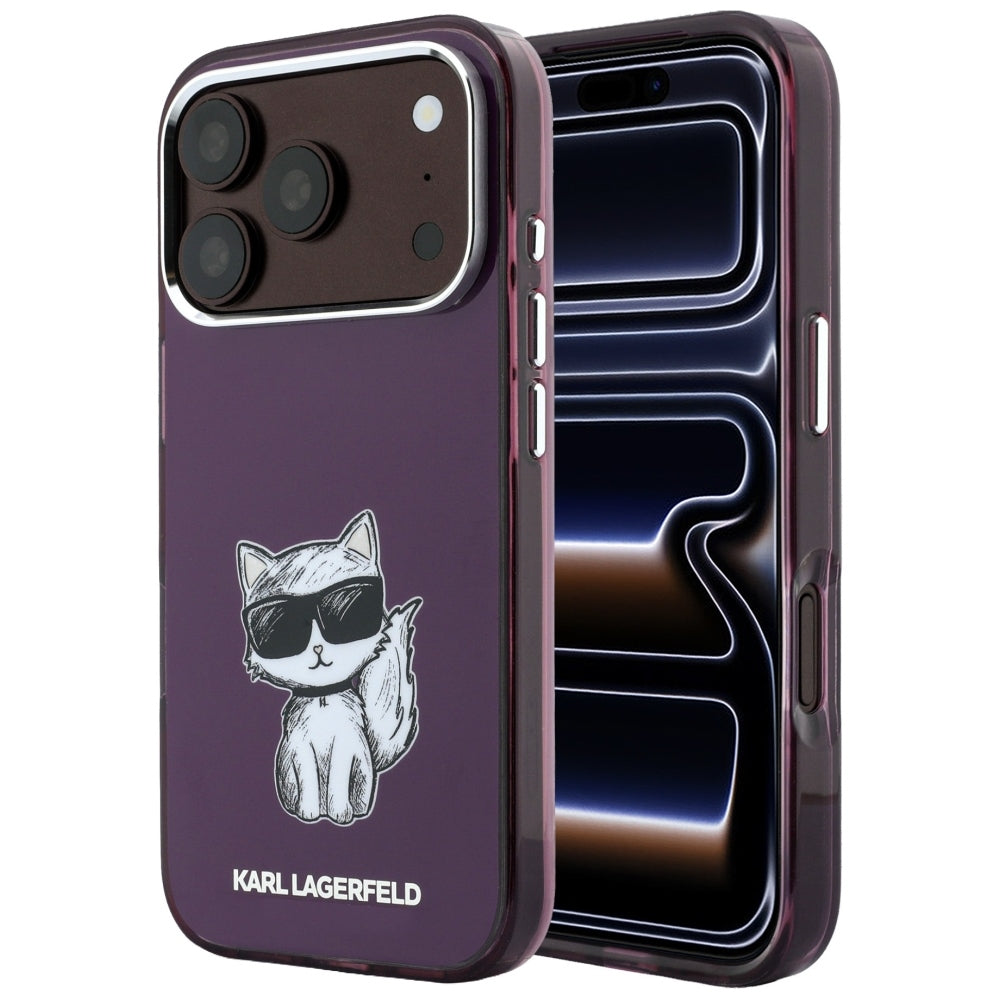 Husa MagSafe pentru Apple iPhone 18 Pro / 17 Pro, Karl Lagerfeld, HC IML Choupette Body Sketch Print, Visinie