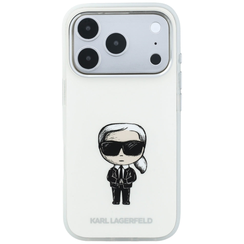 Husa MagSafe pentru Apple iPhone 18 Pro / 17 Pro, Karl Lagerfeld, HC IML Ikonik Sketch Print, Bej