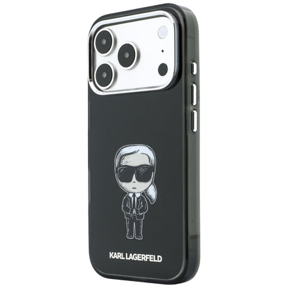 Husa MagSafe pentru Apple iPhone 18 Pro / 17 Pro, Karl Lagerfeld, HC IML Ikonik Sketch Print, Neagra