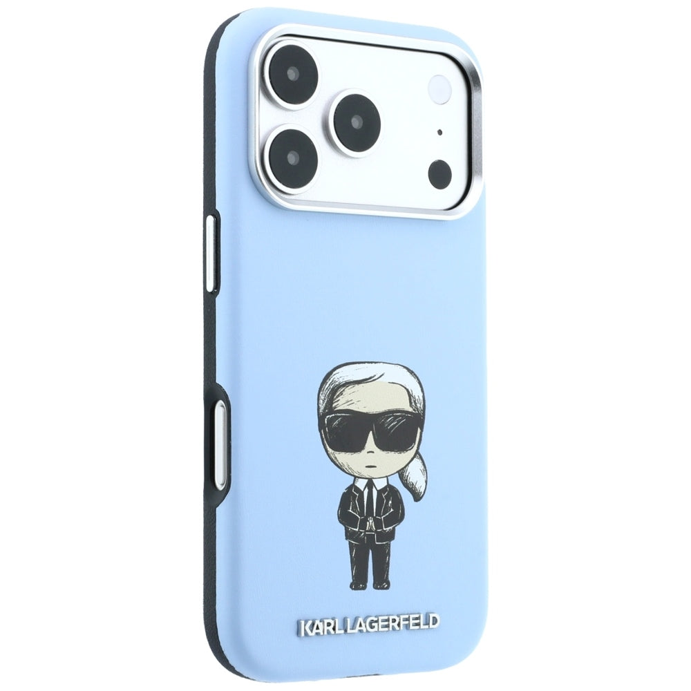 Husa MagSafe pentru Apple iPhone 18 Pro / 17 Pro, Karl Lagerfeld, Ikonik Sketch, Albastra
