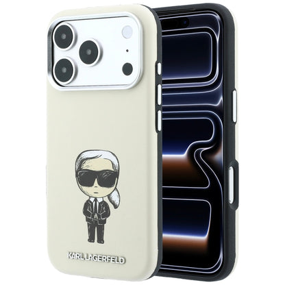 Husa MagSafe pentru Apple iPhone 18 Pro / 17 Pro, Karl Lagerfeld, Ikonik Sketch, Bej