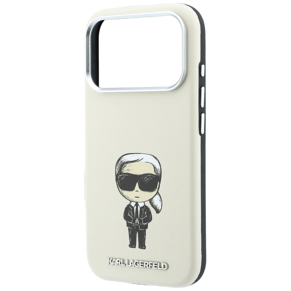 Husa MagSafe pentru Apple iPhone 18 Pro / 17 Pro, Karl Lagerfeld, Ikonik Sketch, Bej