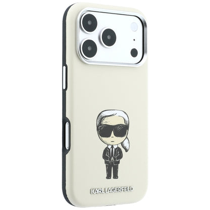 Husa MagSafe pentru Apple iPhone 18 Pro / 17 Pro, Karl Lagerfeld, Ikonik Sketch, Bej