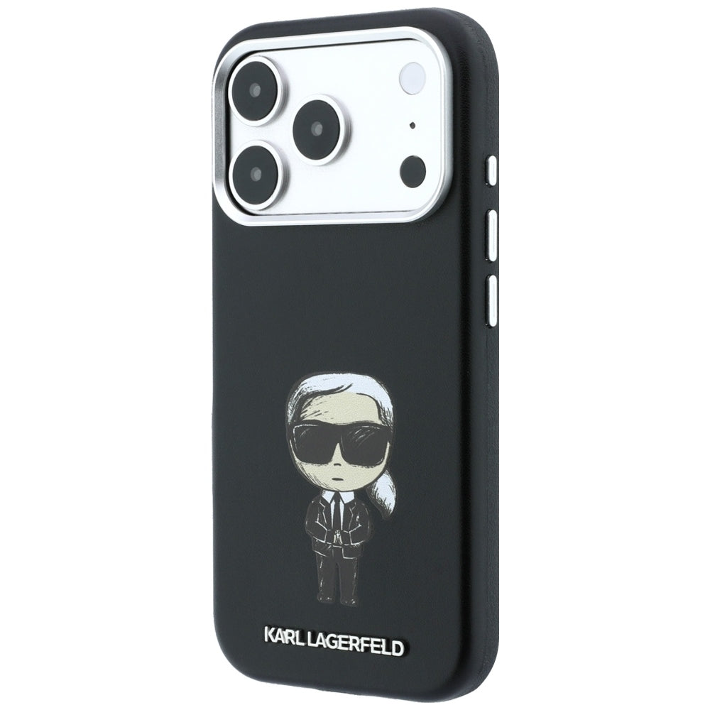 Husa MagSafe pentru Apple iPhone 18 Pro / 17 Pro, Karl Lagerfeld, Ikonik Sketch, Neagra
