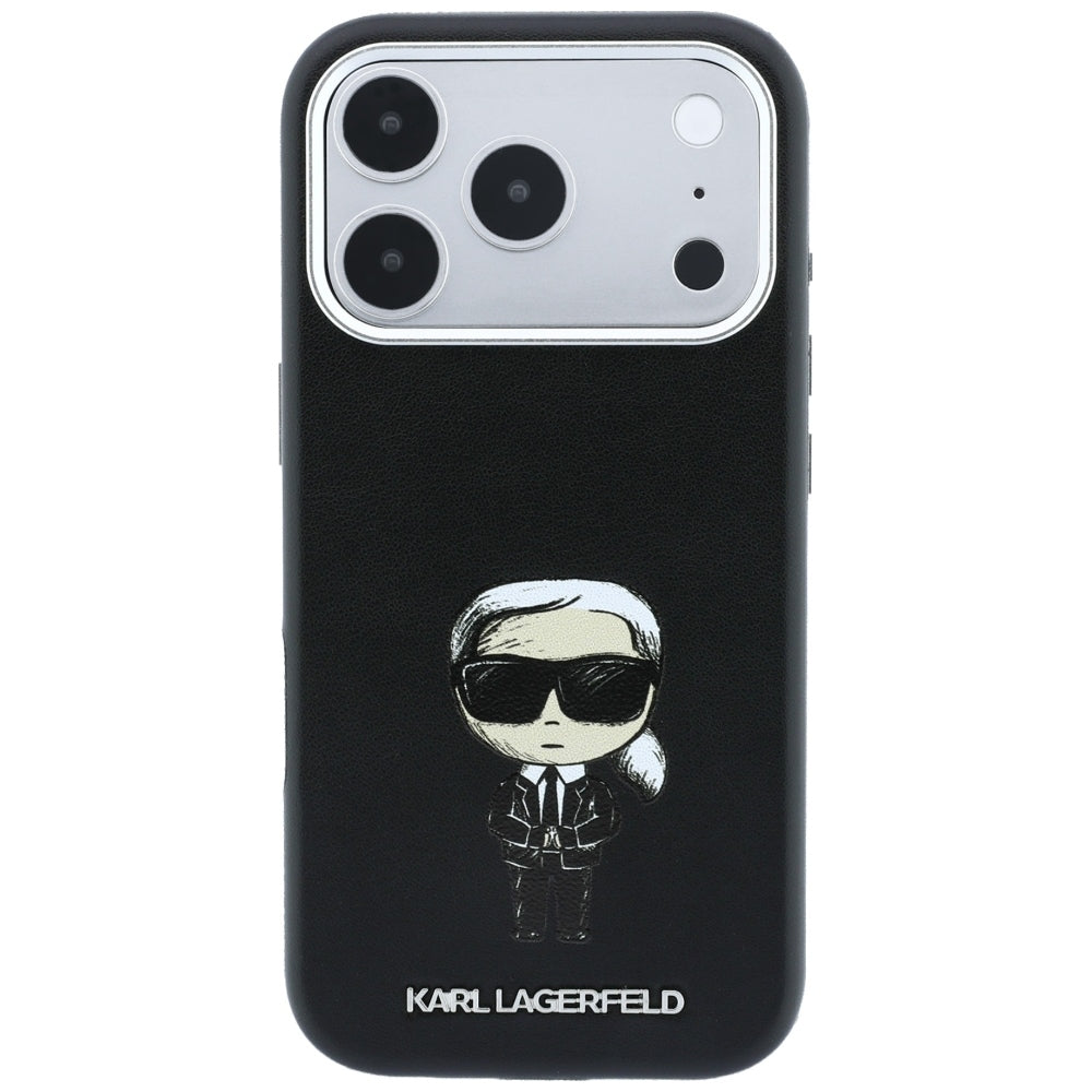 Husa MagSafe pentru Apple iPhone 18 Pro / 17 Pro, Karl Lagerfeld, Ikonik Sketch, Neagra
