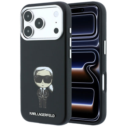 Husa MagSafe pentru Apple iPhone 18 Pro / 17 Pro, Karl Lagerfeld, Ikonik Sketch, Neagra