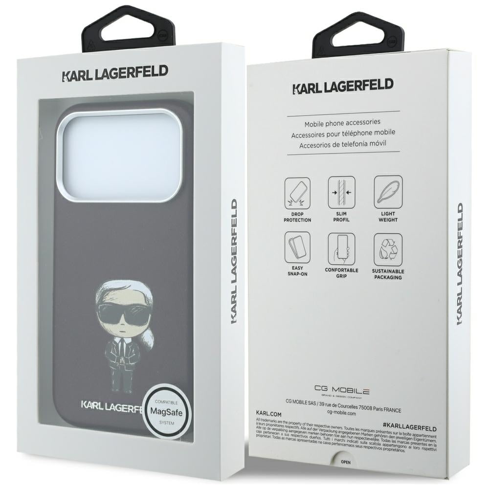 Husa MagSafe pentru Apple iPhone 18 Pro / 17 Pro, Karl Lagerfeld, Ikonik Sketch, Visinie