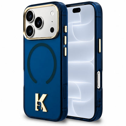 Husa MagSafe pentru Apple iPhone 18 Pro / 17 Pro, Karl Lagerfeld, IML Karl Head Logo, Albastra
