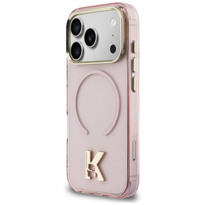 Husa MagSafe pentru Apple iPhone 18 Pro / 17 Pro, Karl Lagerfeld, IML Karl Head Logo, Roz