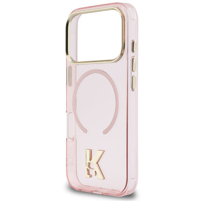 Husa MagSafe pentru Apple iPhone 18 Pro / 17 Pro, Karl Lagerfeld, IML Karl Head Logo, Roz