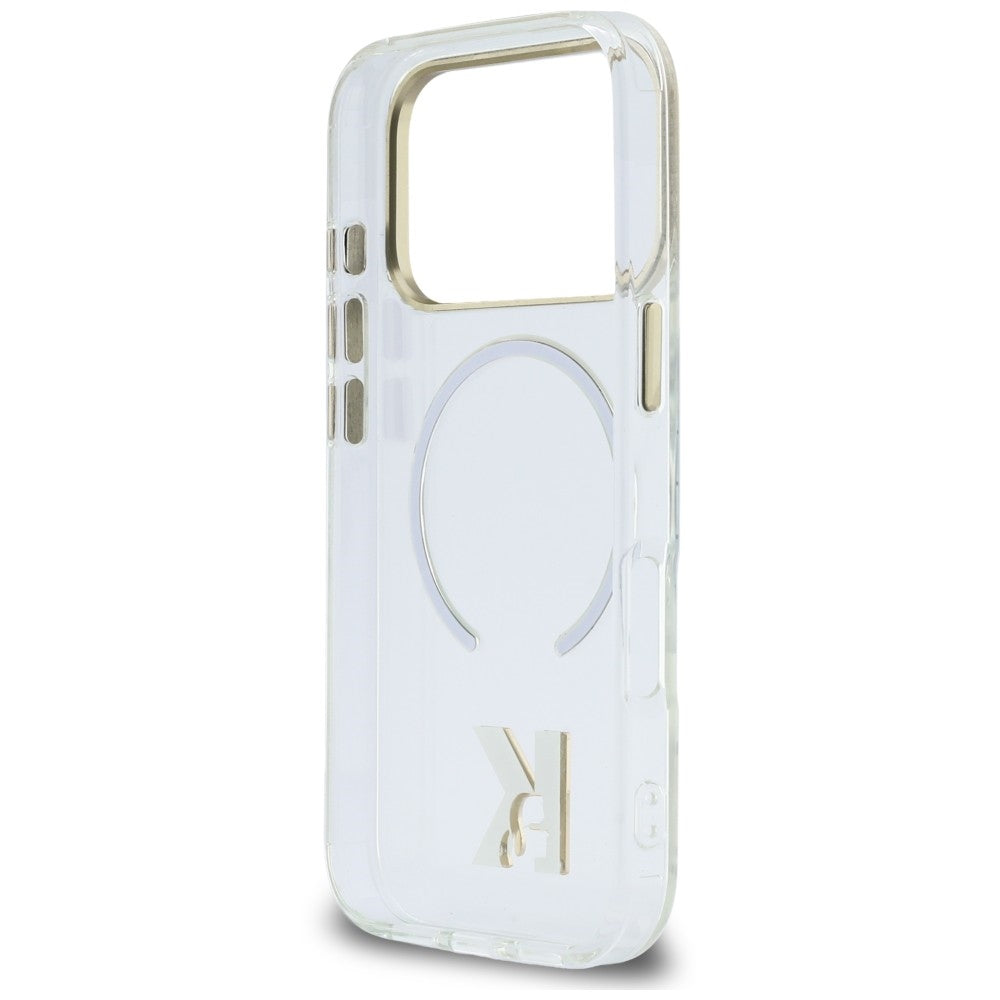Husa MagSafe pentru Apple iPhone 18 Pro / 17 Pro, Karl Lagerfeld, IML Karl Head Logo, Transparenta