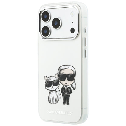 Husa MagSafe pentru Apple iPhone 18 Pro / 17 Pro, Karl Lagerfeld, IML KC Bodies Sketch Print, Bej