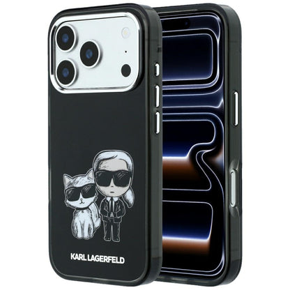 Husa MagSafe pentru Apple iPhone 18 Pro / 17 Pro, Karl Lagerfeld, IML KC Bodies Sketch Print, Neagra
