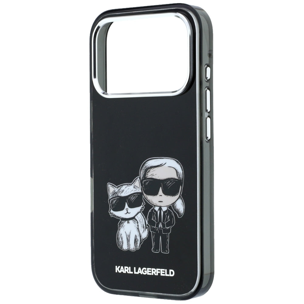 Husa MagSafe pentru Apple iPhone 18 Pro / 17 Pro, Karl Lagerfeld, IML KC Bodies Sketch Print, Neagra