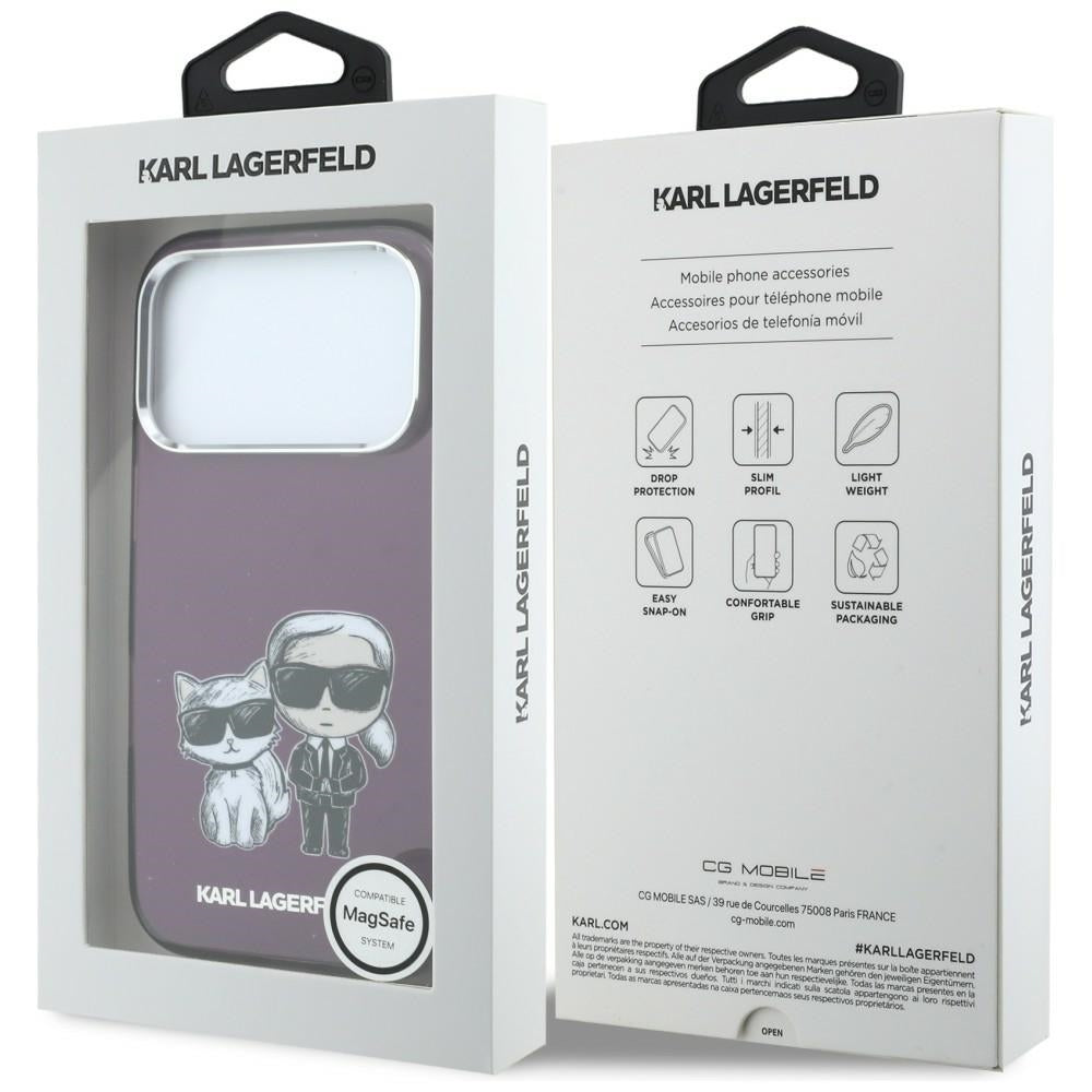 Husa MagSafe pentru Apple iPhone 18 Pro / 17 Pro, Karl Lagerfeld, IML KC Bodies Sketch Print, Visinie