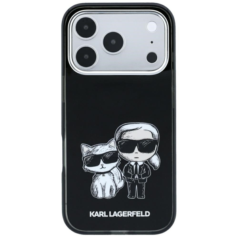 Husa MagSafe pentru Apple iPhone 18 Pro / 17 Pro, Karl Lagerfeld, KC Bodies Sketch, Neagra