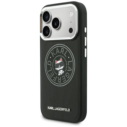 Husa MagSafe pentru Apple iPhone 18 Pro / 17 Pro, Karl Lagerfeld, Point and Choupette Sketch, Neagra