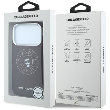 Husa MagSafe pentru Apple iPhone 18 Pro / 17 Pro, Karl Lagerfeld, Point and Choupette Sketch, Visinie