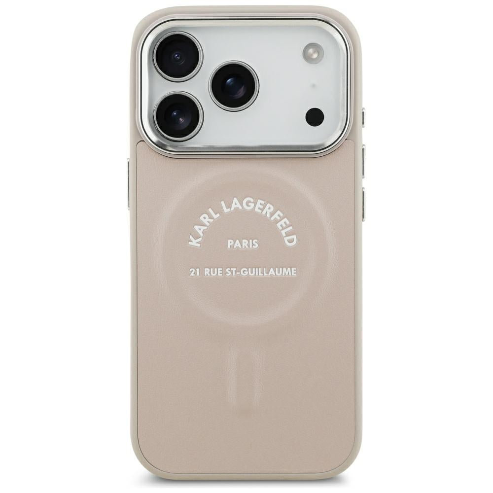Husa MagSafe pentru Apple iPhone 18 Pro / 17 Pro, Karl Lagerfeld, Ring Karl RSG Logo, Roz