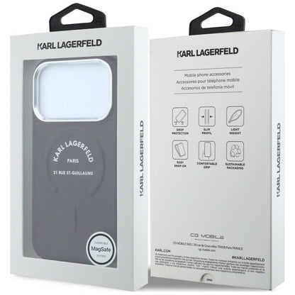 Husa MagSafe pentru Apple iPhone 18 Pro / 17 Pro, Karl Lagerfeld, Ring Karl RSG Logo, Visinie