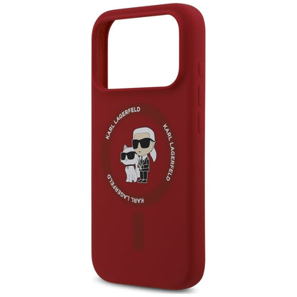 Husa MagSafe pentru Apple iPhone 18 Pro / 17 Pro, Karl Lagerfeld, Silicone Ring Karl & Choupette, Rosie