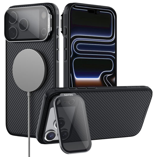 Husa MagSafe pentru Apple iPhone 18 Pro / 17 Pro, Nillkin, CamShield Prop, Neagra