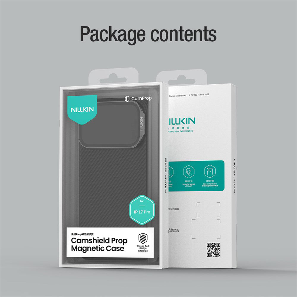 Husa MagSafe pentru Apple iPhone 18 Pro / 17 Pro, Nillkin, CamShield Prop, Neagra