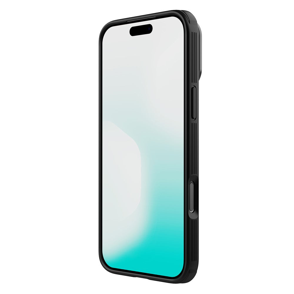 Husa MagSafe pentru Apple iPhone 18 Pro / 17 Pro, Nillkin, CamShield Prop, Neagra Transparenta