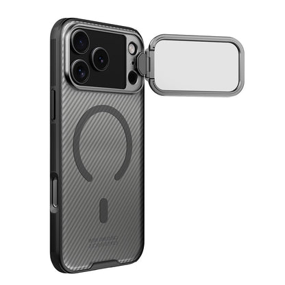 Husa MagSafe pentru Apple iPhone 18 Pro / 17 Pro, Nillkin, CamShield Prop, Neagra Transparenta