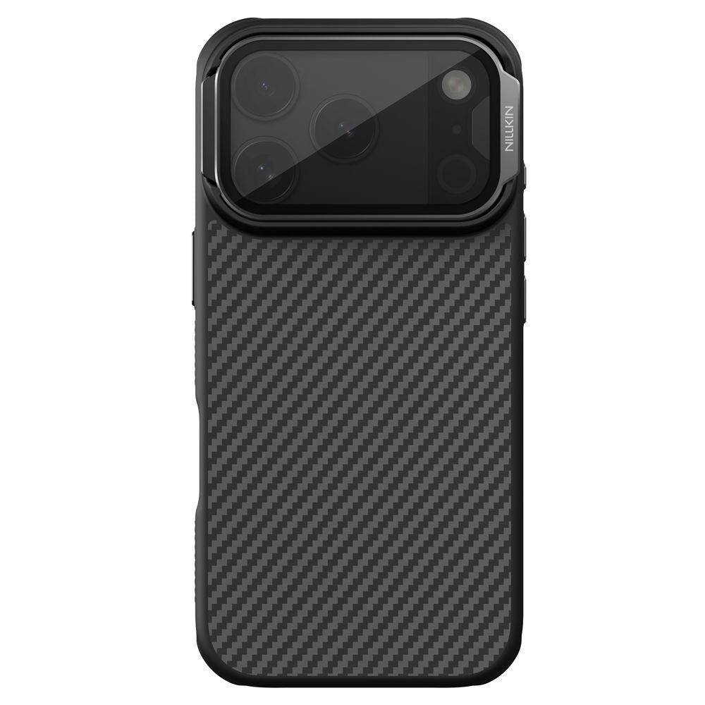 Husa MagSafe pentru Apple iPhone 18 Pro / 17 Pro, Nillkin, CarboProp with Transparent Black Lens Cover, Neagra